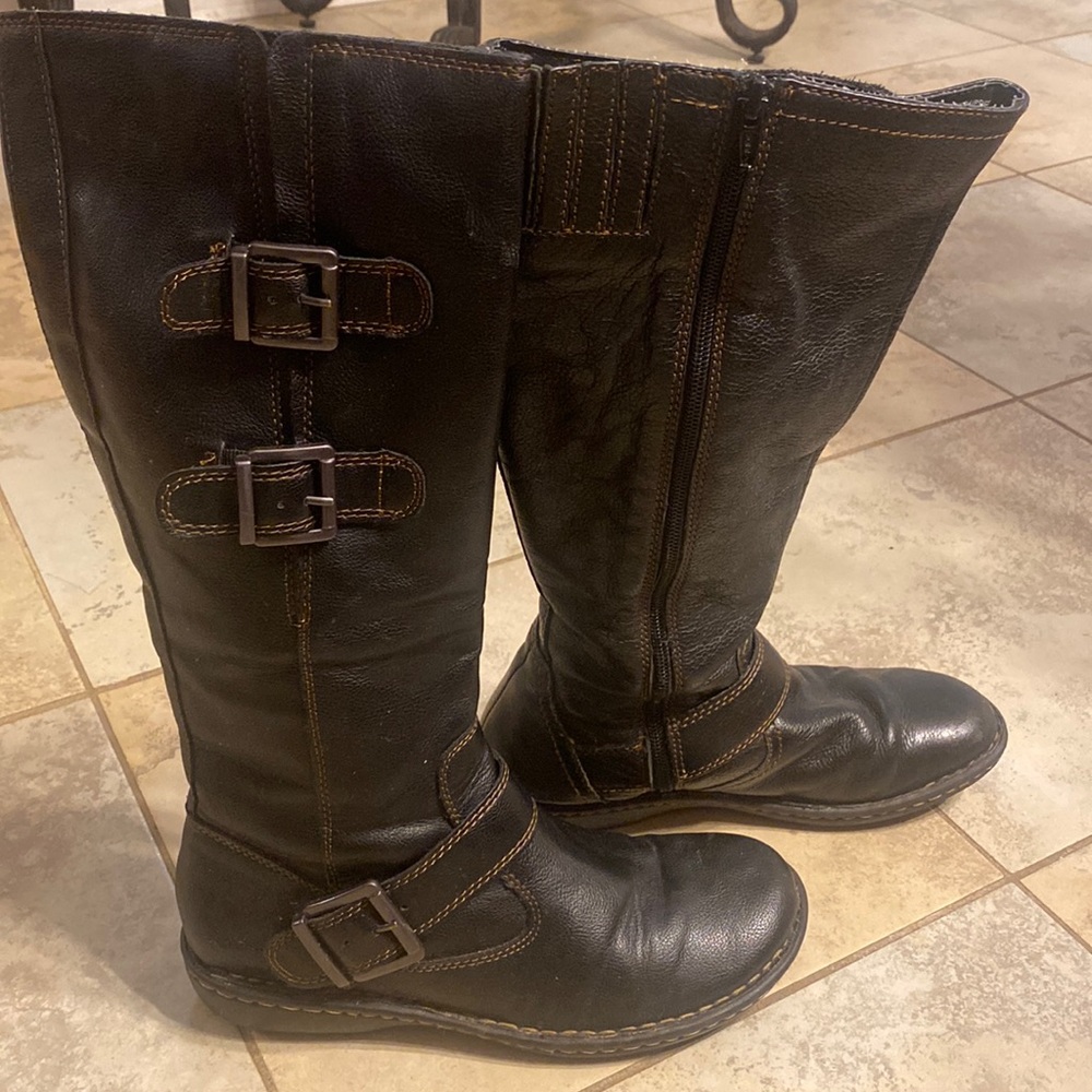 Leather boots